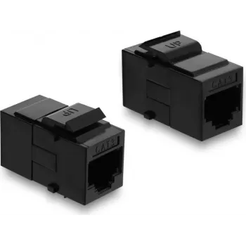 Delock Keystone modulio mova RJ12 lizdas į RJ12 lizdą Cat.3 Plastikas Juoda (91378)