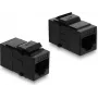 Delock Keystone modulio mova RJ12 lizdas į RJ12 lizdą Cat.3 Plastikas Juoda (91378)