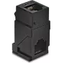 Delock Keystone Module Coupler RJ14 Female to RJ14 Female 90° Angled Cat.3 Plastic Black (91379)