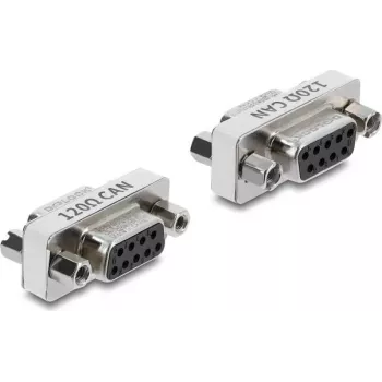 Delock D-Sub 9 Pin CAN Bus Adapter Female to Female 120 Ohm Termination Resistor