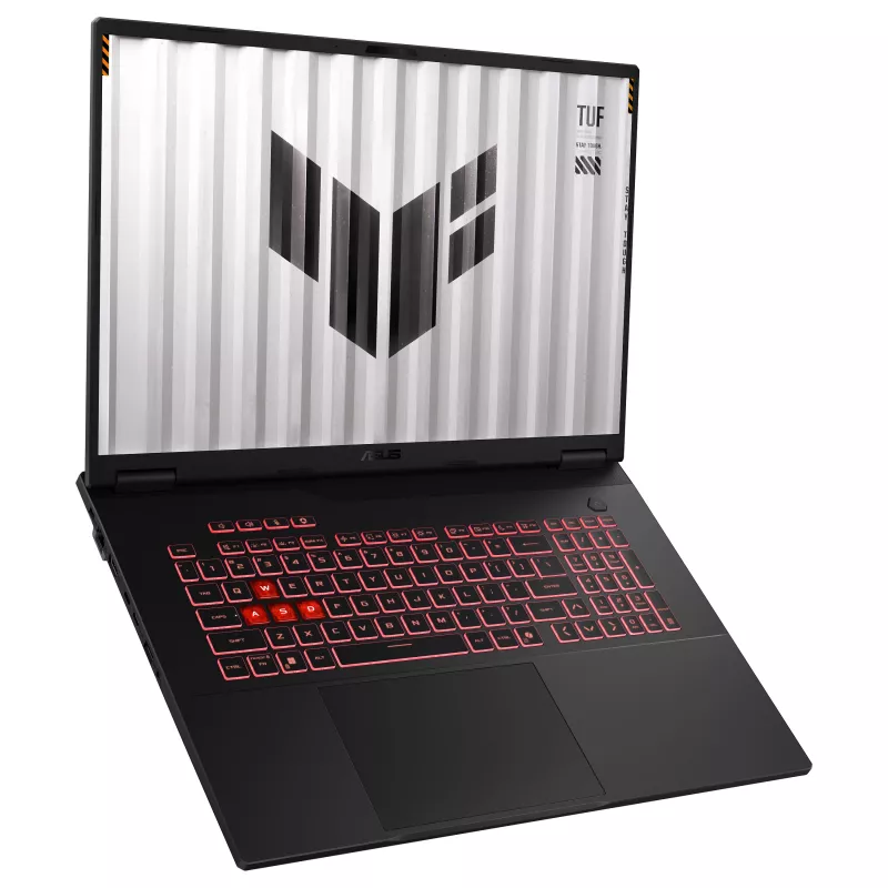 ASUS TUF Gaming A18 FA808UP-S8102W nešiojamas žaidimų kompiuteris, 18 colių QHD+ 165Hz, AMD Ryzen 7, 16GB DDR5, 1TB SSD, NVIDIA GeForce RTX 5070, Windows 11 Home, vokiška klaviatūra, Mecha Gray
