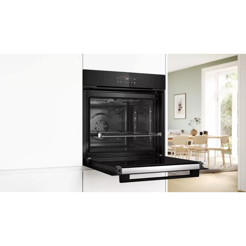 BOSCH HBG571EB4 Įmontuojama orkaitė, juoda, 71 L, pirolitinis savaiminis valymas, 7 šildymo būdai