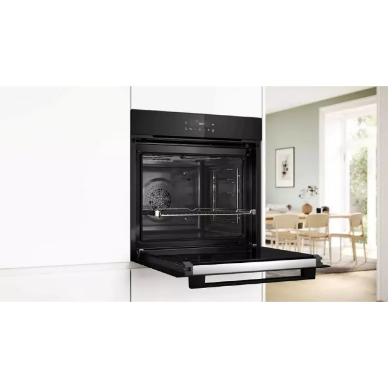BOSCH HBG571EB4 Įmontuojama orkaitė, juoda, 71 L, pirolitinis savaiminis valymas, 7 šildymo būdai
