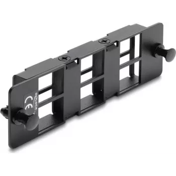 Delock adapterinis skydelis Keystone moduliams, 6 prievadai, juodas, 19 colių HD pataisų skydelis 67508