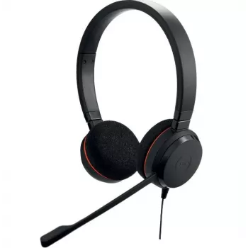 Jabra Evolve 20 MS Stereo USB-C ausinės ant galvos su triukšmą slopinančiu mikrofonu, juodos spalvos