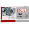 NOVUS 040-0026 Kabės 24/6 DIN Super, 1000 vnt., cinkuotas plienas