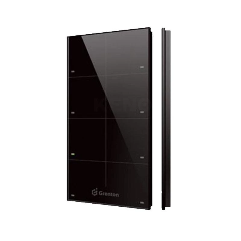 Grenton Touch Panel 8 Touch Fields TF-Bus Black Glass Front