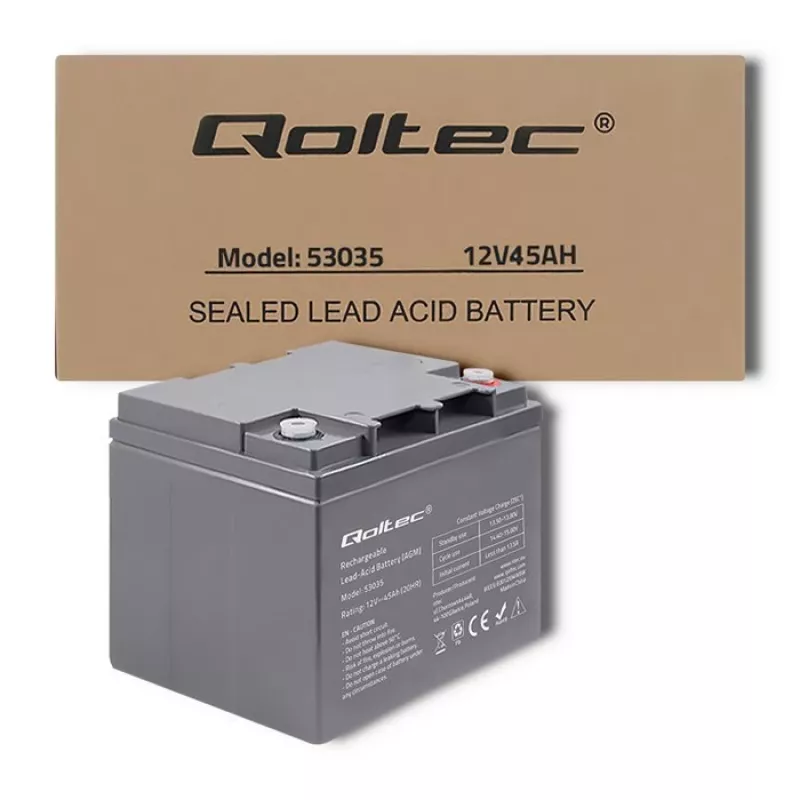 Qoltec 53035 AGM akumuliatorius 12V 45Ah 540A