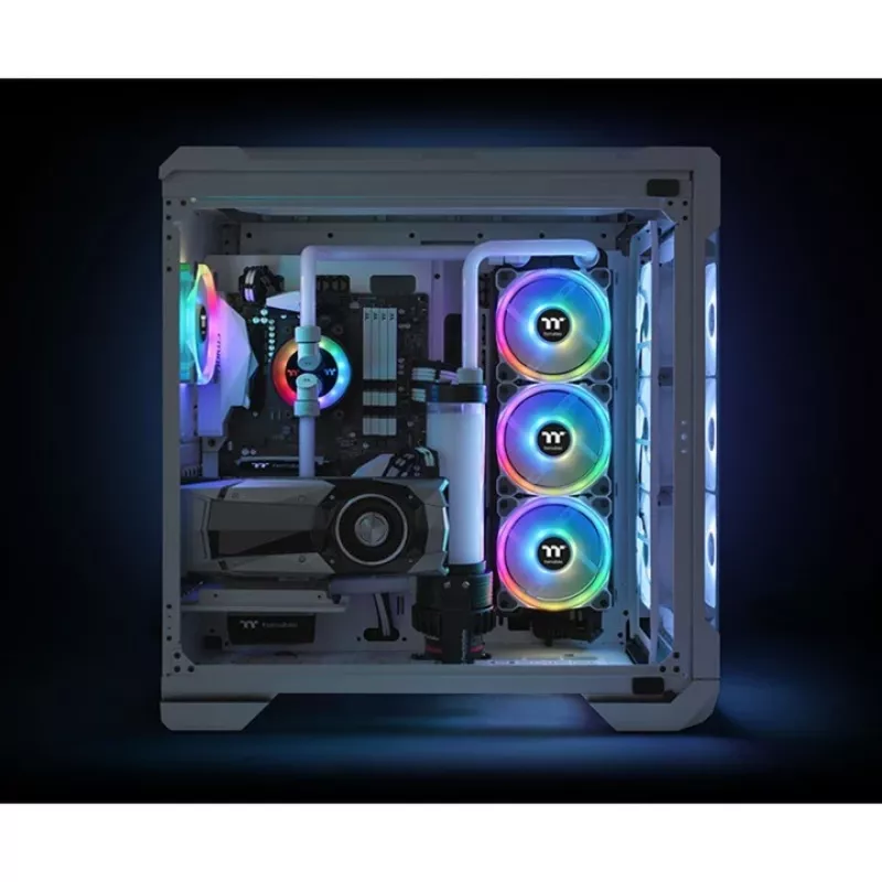 Thermaltake Riing Trio 12 RGB Radiator Fan White TT Premium Edition (3 rinkinys su valdikliu)