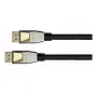 GoodConnections Python DisplayPort 2.0 laidas 0,5 m juodas, pilno metalo jungtys, 54 Gbit/s UHBR 13.5, 4K 240Hz, 8K 60Hz