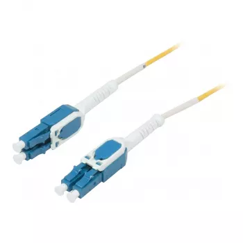 Synergy21 Fiber Optic Patch Cable 1.0m LC-LC Duplex OS2 Single-Mode 9/125µm Uniboot Rotatable Push/Pull 2mm Yellow