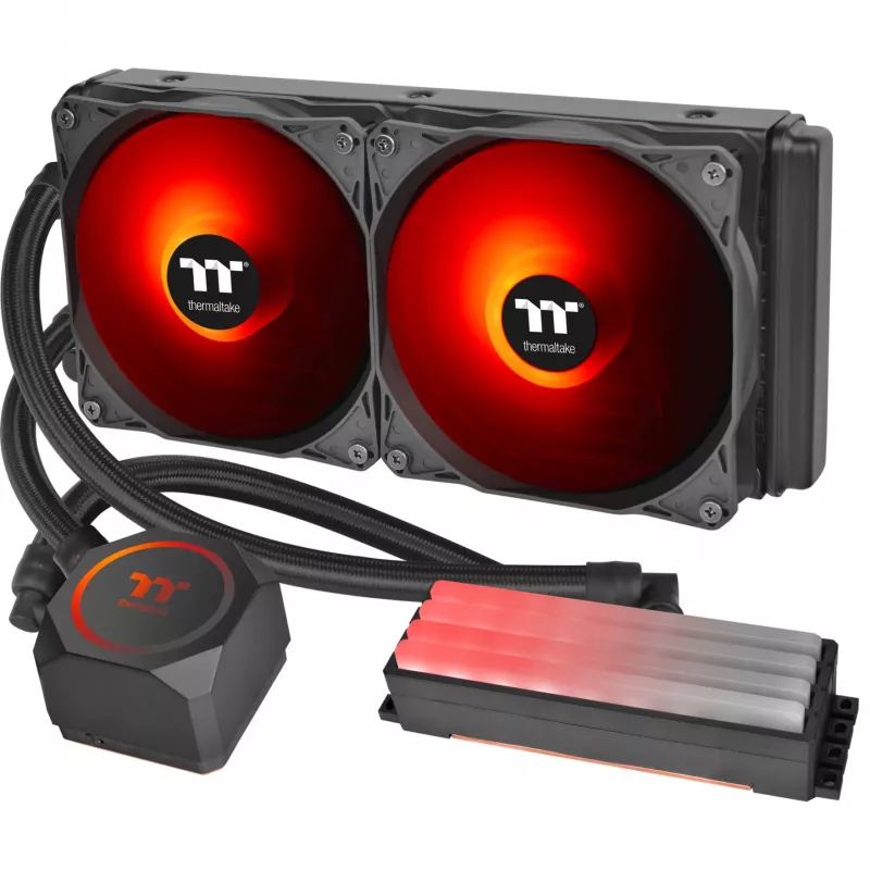 Thermaltake Floe RC 240 All-in-One skystis aušinimo sistema CPU su integruotu RAM vandens bloku, 240mm radiatorius, 2x 120mm ARGB PWM ventiliatoriai, Intel/AMD
