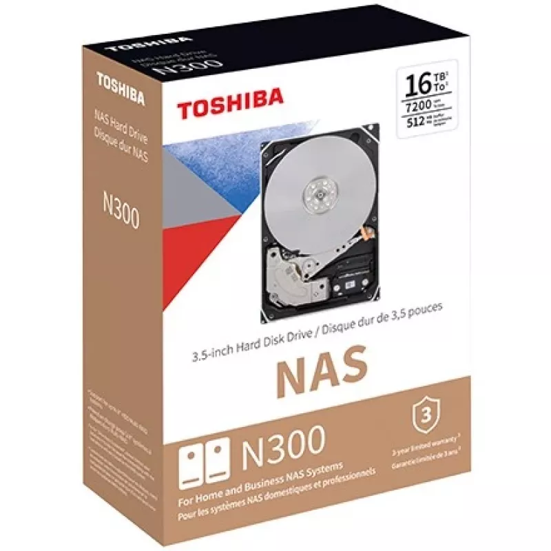 Toshiba N300 8TB NAS kietasis diskas 7200RPM 256MB talpykla SATA III 3,5 colio mažmeninė