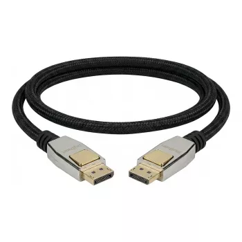 GOOD CONNECTIONS Premium DisplayPort 2.0 laidas, 54 Gbit/s, UHBR 13.5, 4K @240Hz / 8K @60Hz, pilnas metalinis jungtis, varis, 3 m, juoda