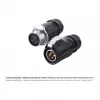 Good Connections Industrial Connector S1 - Power 4-Pin M20 Male Plug with Click-Lock, Solder Termination, IP65/66