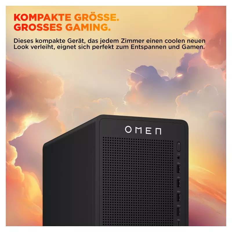 HP OMEN 16L Desktop TG03-0177ng, juodas metalas, Ryzen 7 8700F, 32 GB RAM, 1 TB SSD, GeForce RTX 5060 Ti