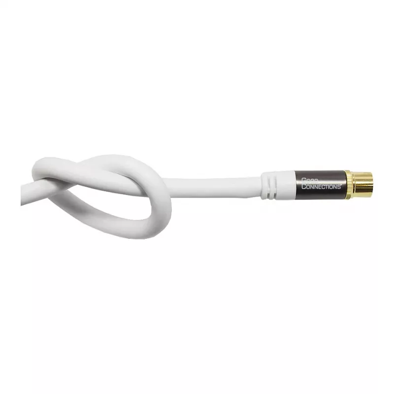 Good Connections SmartFLEX SAT antenos laidas, IEC/Coax kampinis kištukas į lizdą, paauksuotas, keturgubai ekranuotas, 120 dB, baltas, 2 m (GC-M2063)