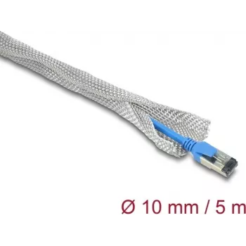Delock Braided Sleeve for EMC Shielding Self-Closing 5 m x 10 mm (20992)