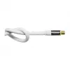 Good Connections SmartFLEX SAT antenos laidas, IEC/Coax kampinis kištukas į lizdą, paauksuotas, keturgubai ekranuotas, 120 dB, baltas, 1 m (GC-M2061)