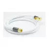 Good Connections SmartFLEX SAT antenos laidas, IEC/Coax kampinis kištukas į lizdą, paauksuotas, keturgubai ekranuotas, 120 dB, baltas, 1 m (GC-M2061)