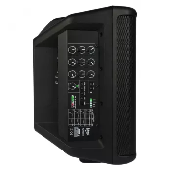 V-TONE ALPHA 8 Aktyvi baterijinė kolonėlinė PA sistema su įmontuotu mikšeriu, 300W RMS, 8 inch žemų dažnių garsiakalbis, Bluetooth, USB/SD, Reverb