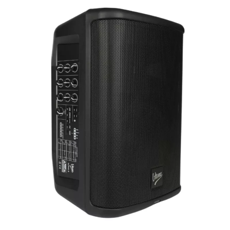 V-TONE ALPHA 8 Aktyvi baterijinė kolonėlinė PA sistema su įmontuotu mikšeriu, 300W RMS, 8 inch žemų dažnių garsiakalbis, Bluetooth, USB/SD, Reverb