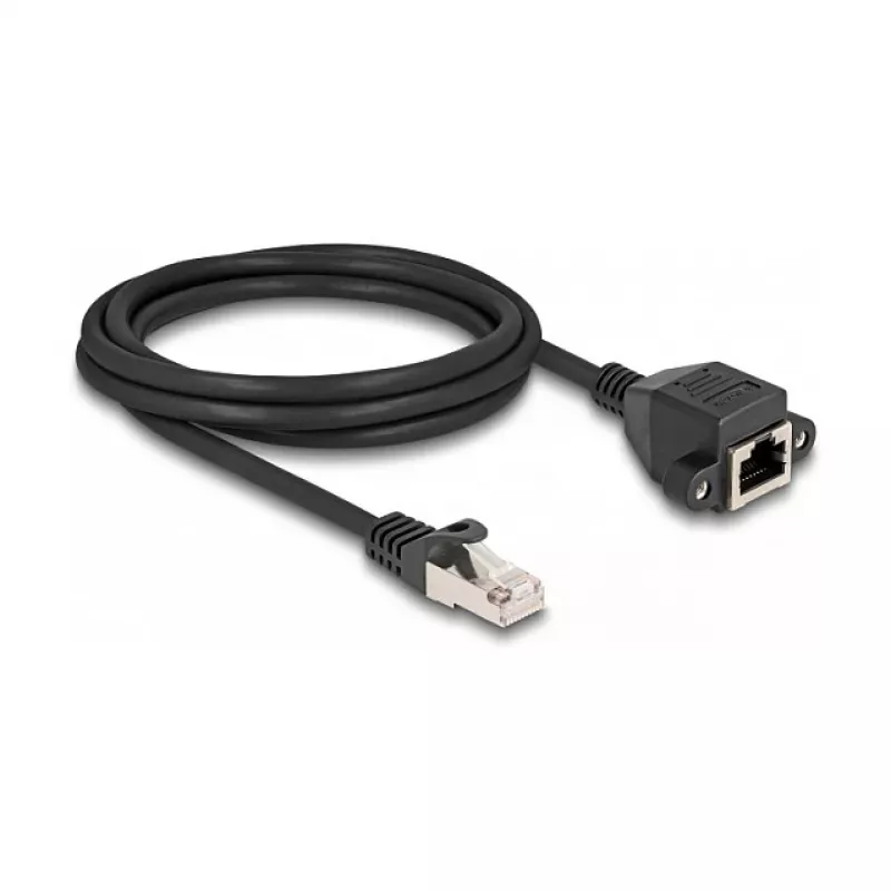Delock RJ50 ilginimo kabelis, kištukas į lizdą, S/FTP, 2 m, juodas