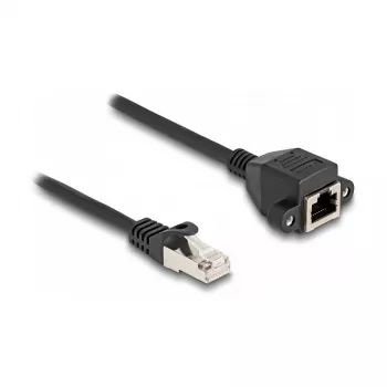 Delock RJ50 ilginimo kabelis, kištukas į lizdą, S/FTP, 2 m, juodas