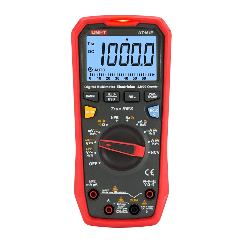 Uni-T UT161E True RMS skaitmeninis multimetras, 60000 skaitmenų