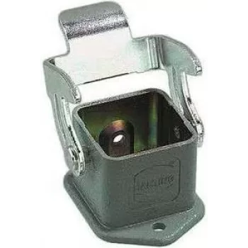 HARTING Han® 3 A paviršinio montavimo korpusas, liejamas aliuminis, dulkių pilka, vienos svirties fiksavimas, M20 kabelio įvadas, IP65/IP67