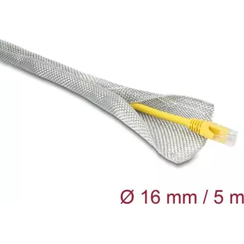 Delock Braided Sleeve for EMC Shielding Self-Closing 5 m x 16 mm (20993)