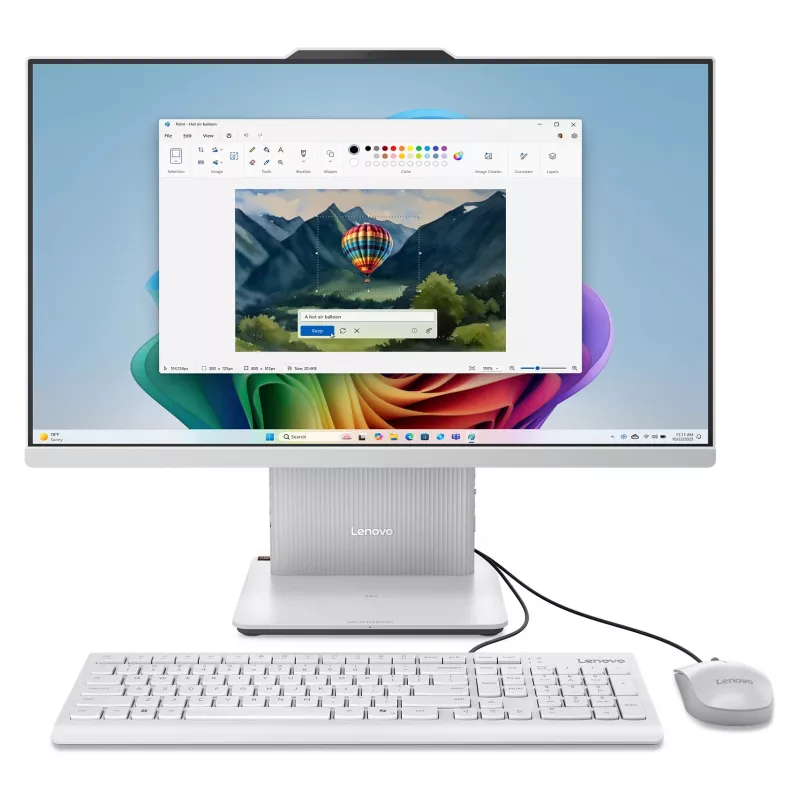 Lenovo IdeaCentre AIO 24AKP10 All-in-One PC, AMD Ryzen 7 5700U, 16GB RAM, 1TB SSD, 23.8 inch FHD IPS, Windows 11 Home, Raven Black
