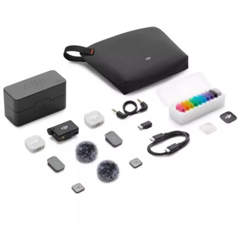Belaidė mikrofonų sistema DJI Mic Mini 2 (2 TX + 1 RX + įkrovimo dėklas)