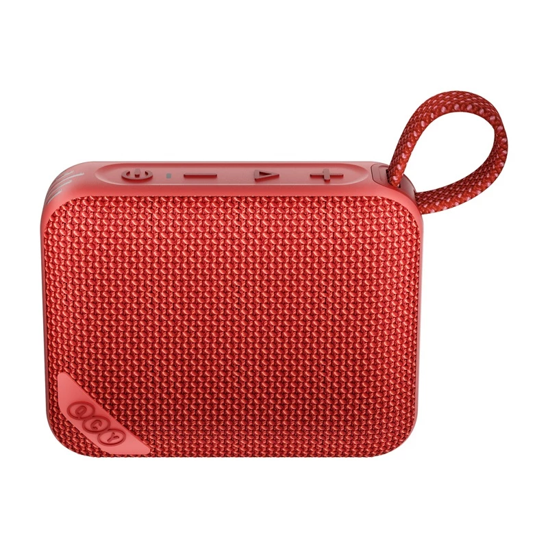 QCY SP2 nešiojamas Bluetooth garsiakalbis (raudonas) - IP67 atsparus vandeniui, RGB apšvietimas, TWS stereo