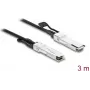 Delock Twinax Cable QSFP28 Male to QSFP28 Male 100 Gbps 3 m