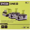 RYOBI RC18120-250 2x 18V 5.0Ah Lithium+ baterijų rinkinys su kompaktišku įkrovikliu