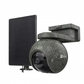 „EZVIZ CS-EB8/SP Ranger“ baterijomis maitinamas lauko PT kamerų rinkinys su saulės baterija (4G/LTE, WiFi 2,4 GHz, 4K, 8 MP, 4 mm, IP65)
