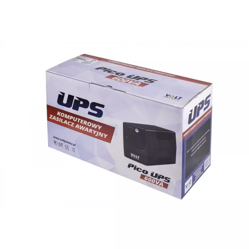 VOLT POLSKA PICO 600VA 360W UPS Nepertraukiamo maitinimo šaltinis Line-Interactive 2x Schuko