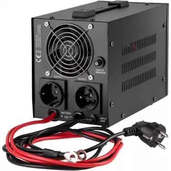KEMOT PROsinus-800 Nepertraukiamo maitinimo šaltinis 800VA/500W gryna sinusinė banga 12V 230V juoda