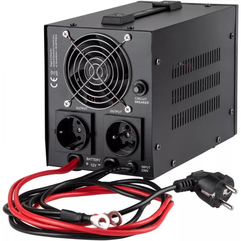 KEMOT PROsinus-800 Nepertraukiamo maitinimo šaltinis 800VA/500W gryna sinusinė banga 12V 230V juoda