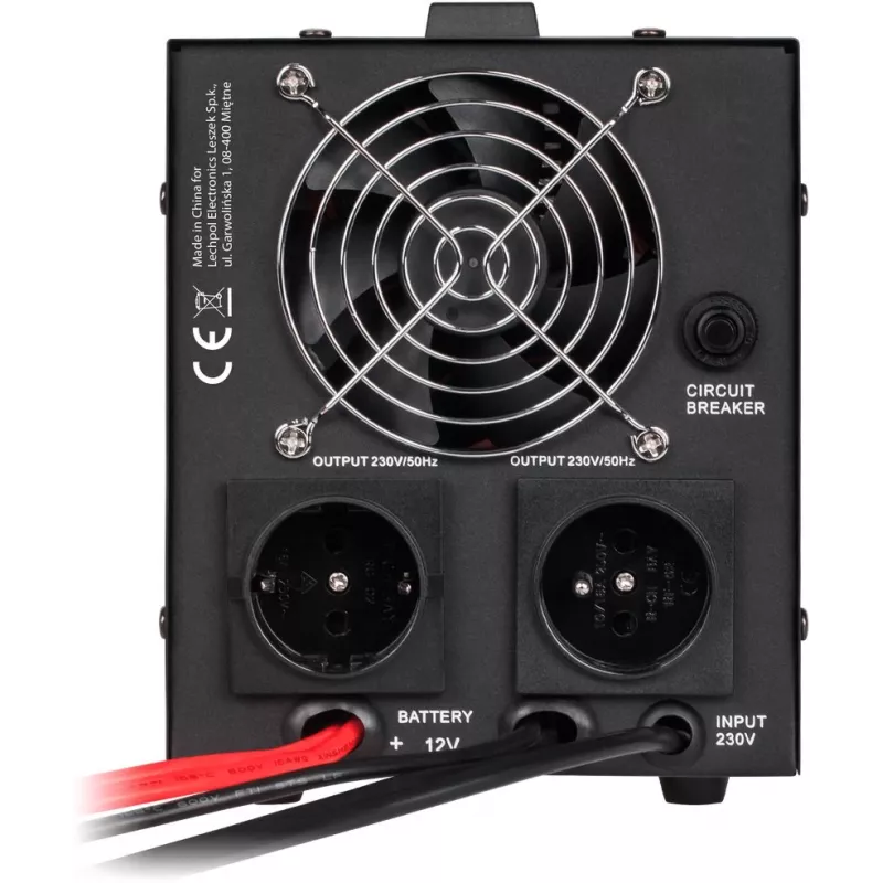 KEMOT PROsinus-800 Nepertraukiamo maitinimo šaltinis 800VA/500W gryna sinusinė banga 12V 230V juoda