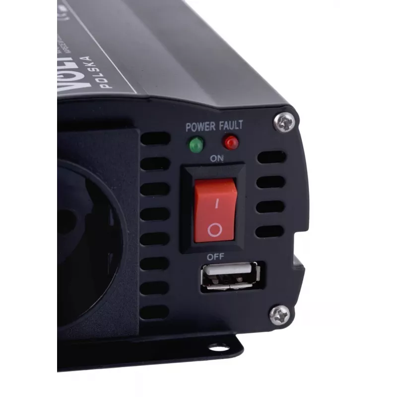 VOLT POLSKA IPS-600 DUO 12V 24V/230V 300/600W grynos sinusinės bangos keitiklis