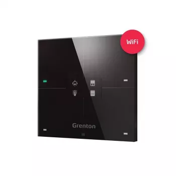 Grenton Smart Panel 4 Touch Fields OLED Display Wi-Fi Black Glass Front
