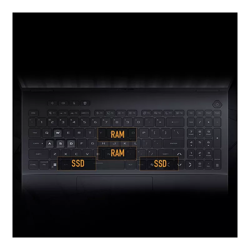 ASUS TUF Gaming F16 FX608JMI-TU290W 16 inch WUXGA 165Hz nešiojamas žaidimų kompiuteris, Intel Core i7-14650HX, 16GB DDR5, 1TB SSD, NVIDIA GeForce RTX 5060, Windows 11 Home, vokiška QWERTZ klaviatūra, Mecha Gray