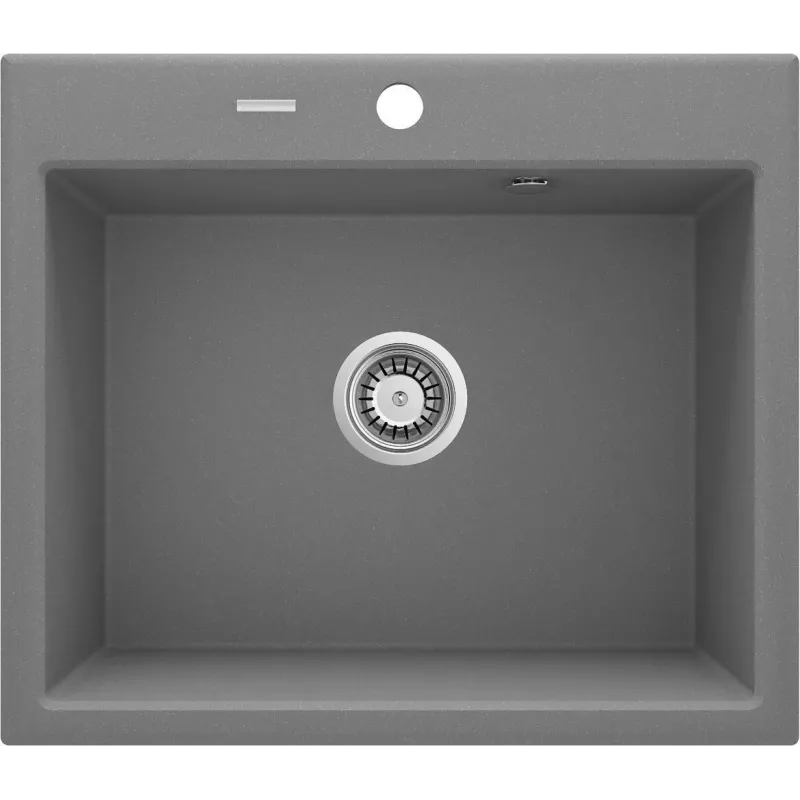 DEANTE 1-Bowl Granite Sink Grey Metallic Andante
