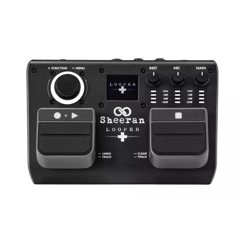 Sheeran Looper+ by HeadRush - Looper ir vokalinis procesorius su 2 stereo kilpų takeliais, 4 valandų įrašymu, 128 atmintimis, vokaliniais efektais, 32 bitų float garsu