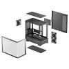 DeepCool CG380U Mid-Tower korpusas, grūdintas stiklas, 3x 120mm ARGB ventiliatoriai, juodas