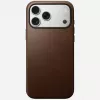 NOMAD Modern Leather Case, skirta iPhone 17 Pro Max, Horween oda, Rustic Brown, suderinama su MagSafe