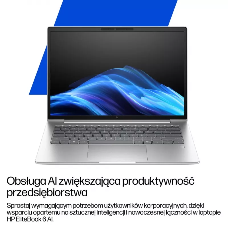 HP EliteBook 6 G1i 16 colių Ultra 7 265U 24GB DDR5 512GB SSD Windows 11 Pro Pike Sidabrinis Aliuminis 3M Vietoje