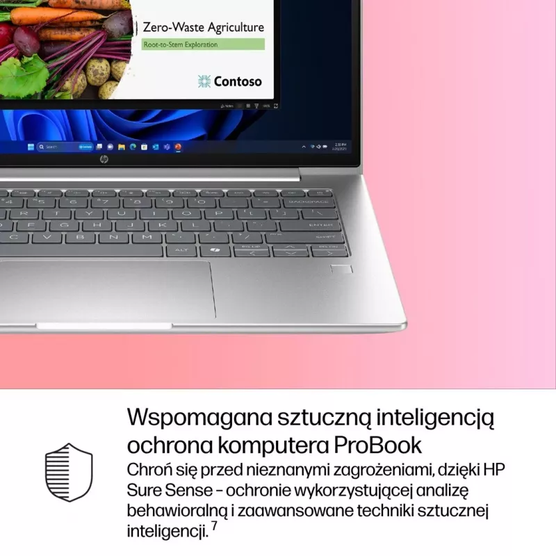 HP ProBook 4 G1i 14 colių Ultra 7 255U 16GB DDR5 512GB SSD WUXGA Windows 11 Pro Sidabrinis 3M OnSite